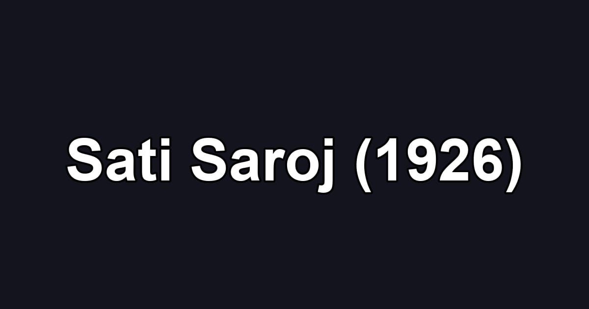 Sati Saroj (1926)
