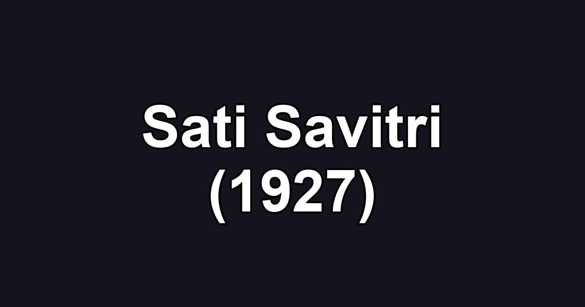 Sati Savitri (1927)