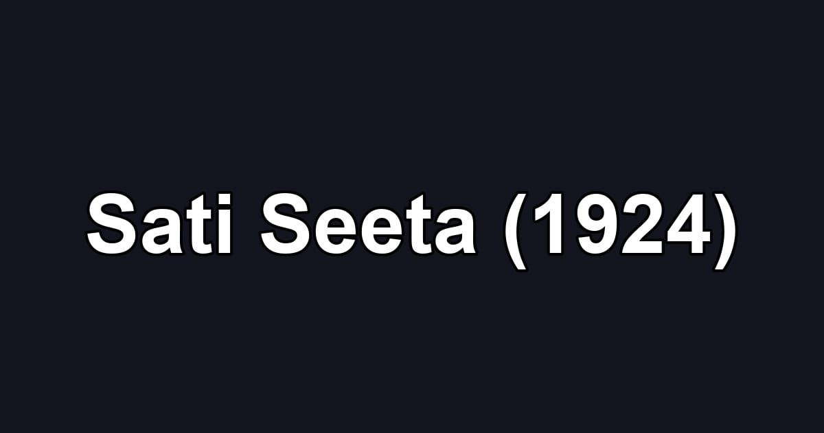 Sati Seeta (1924)