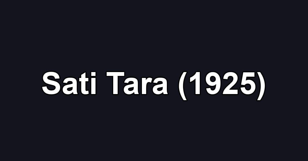 Sati Tara (1925)