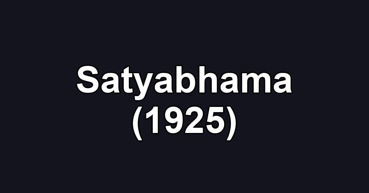Satyabhama (1925)