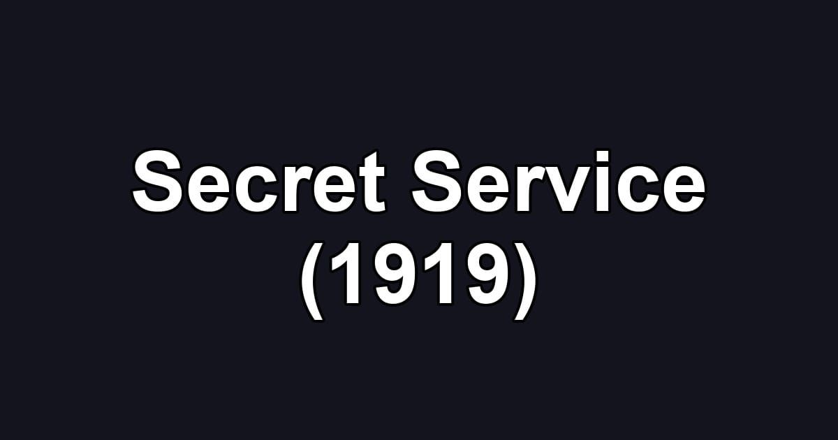 Secret Service (1919)