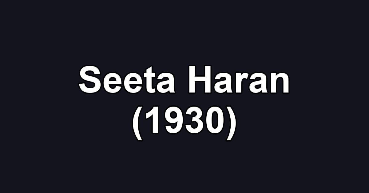 Seeta Haran (1930)