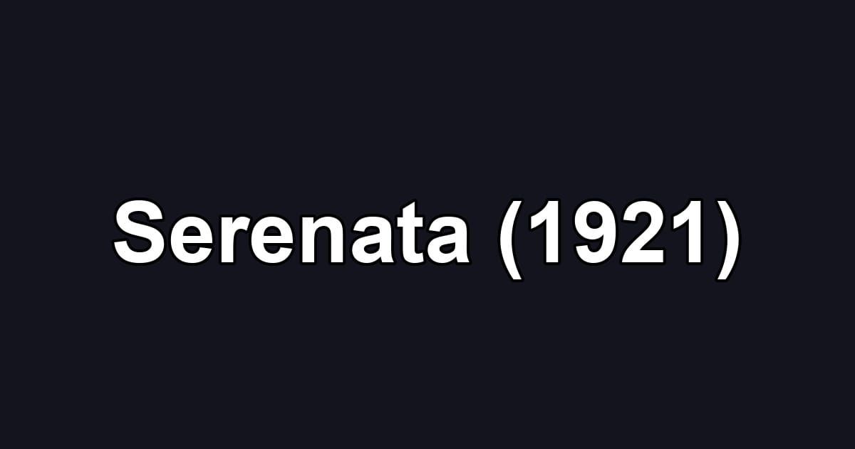 Serenata (1921)