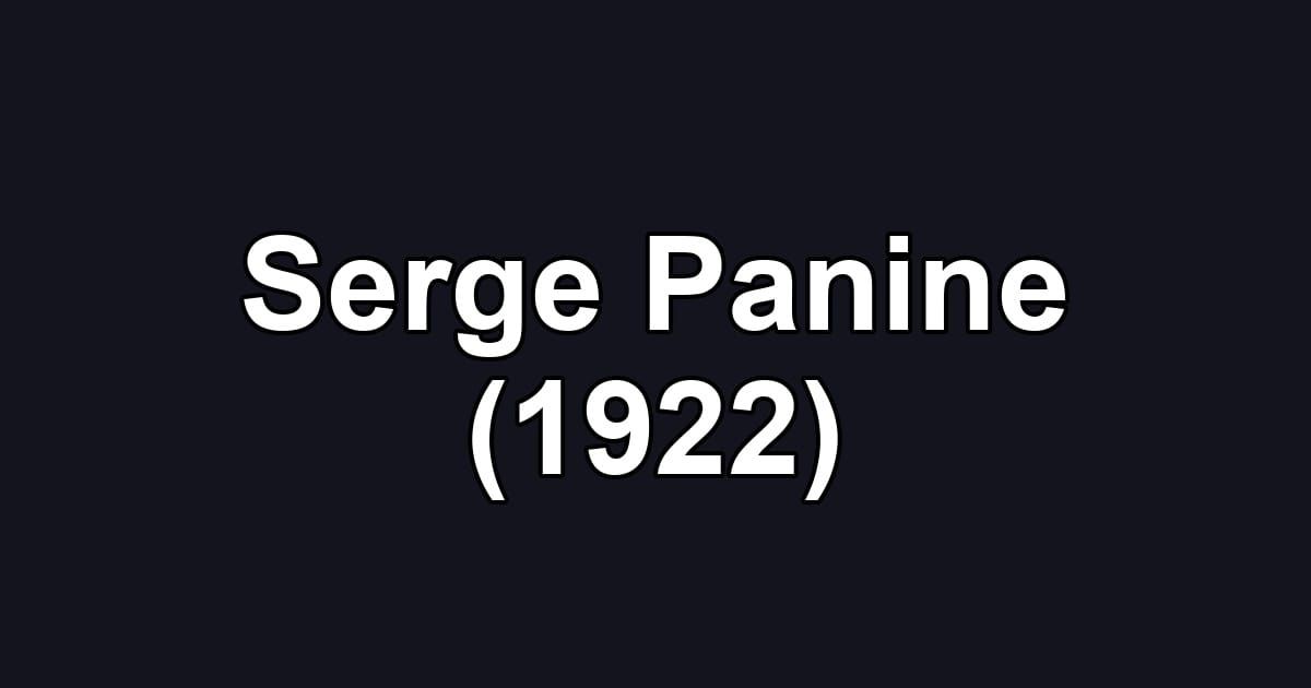 Serge Panine (1922)