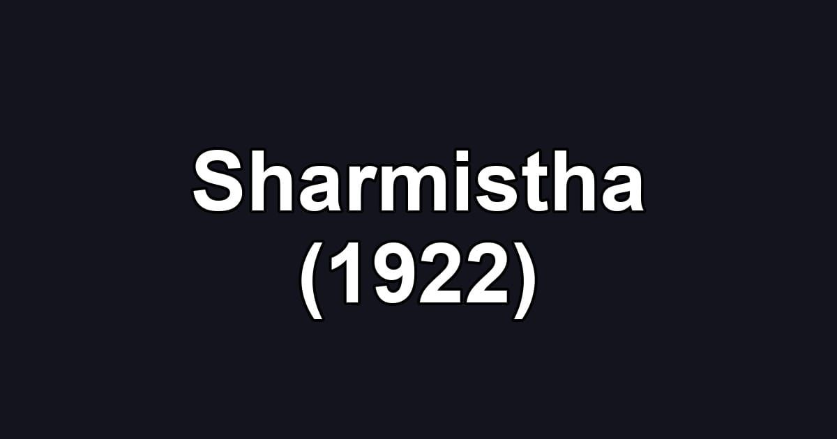 Sharmistha (1922)