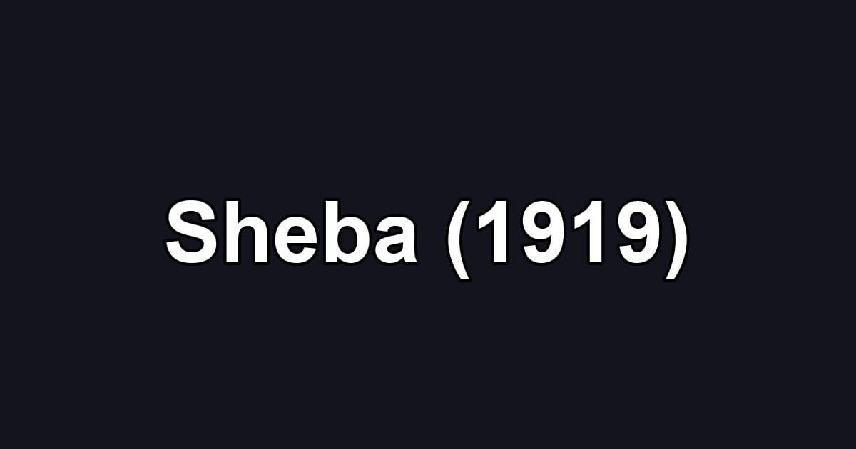 Sheba (1919)