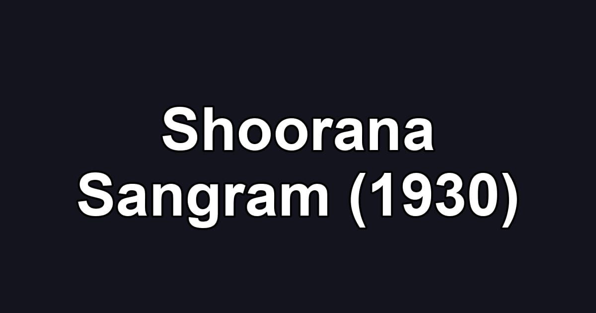 Shoorana Sangram (1930)