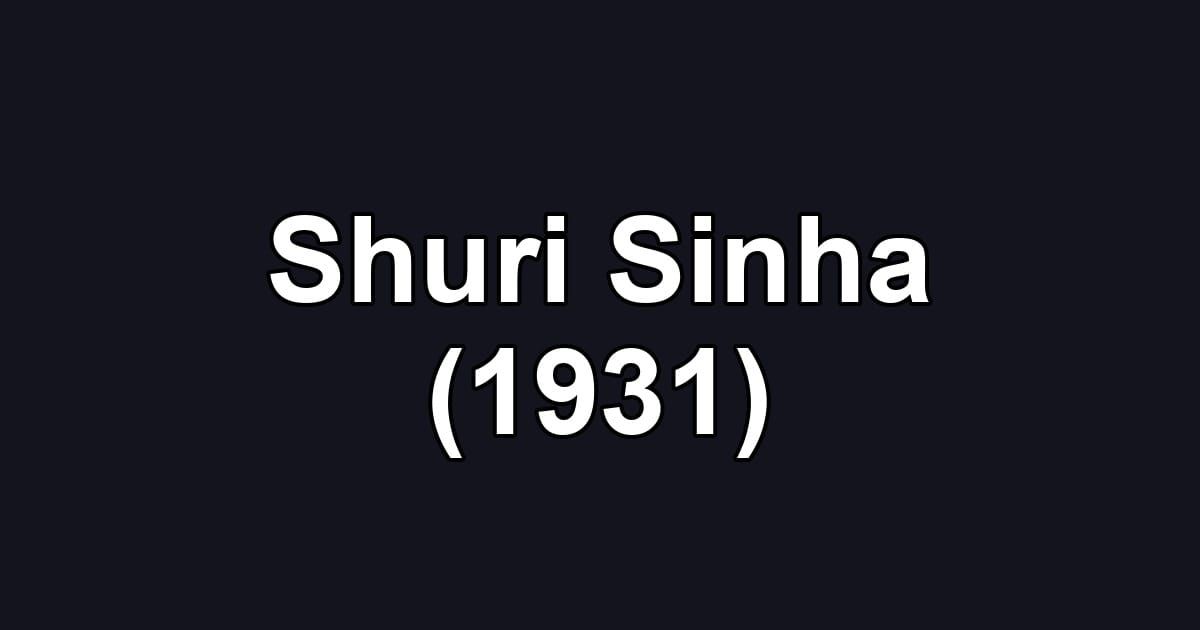 Shuri Sinha (1931)