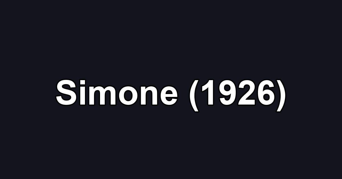 Simone (1926)