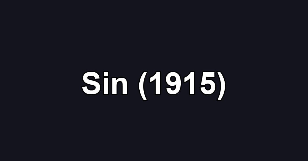 Sin (1915)