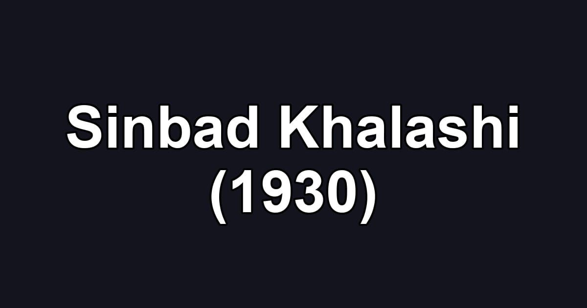 Sinbad Khalashi (1930)