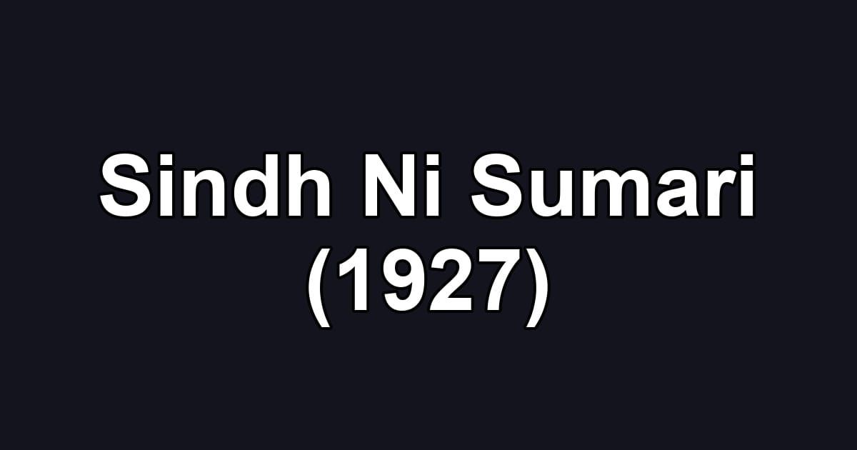 Sindh Ni Sumari (1927)