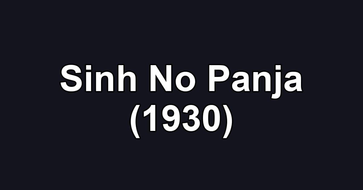 Sinh No Panja (1930)