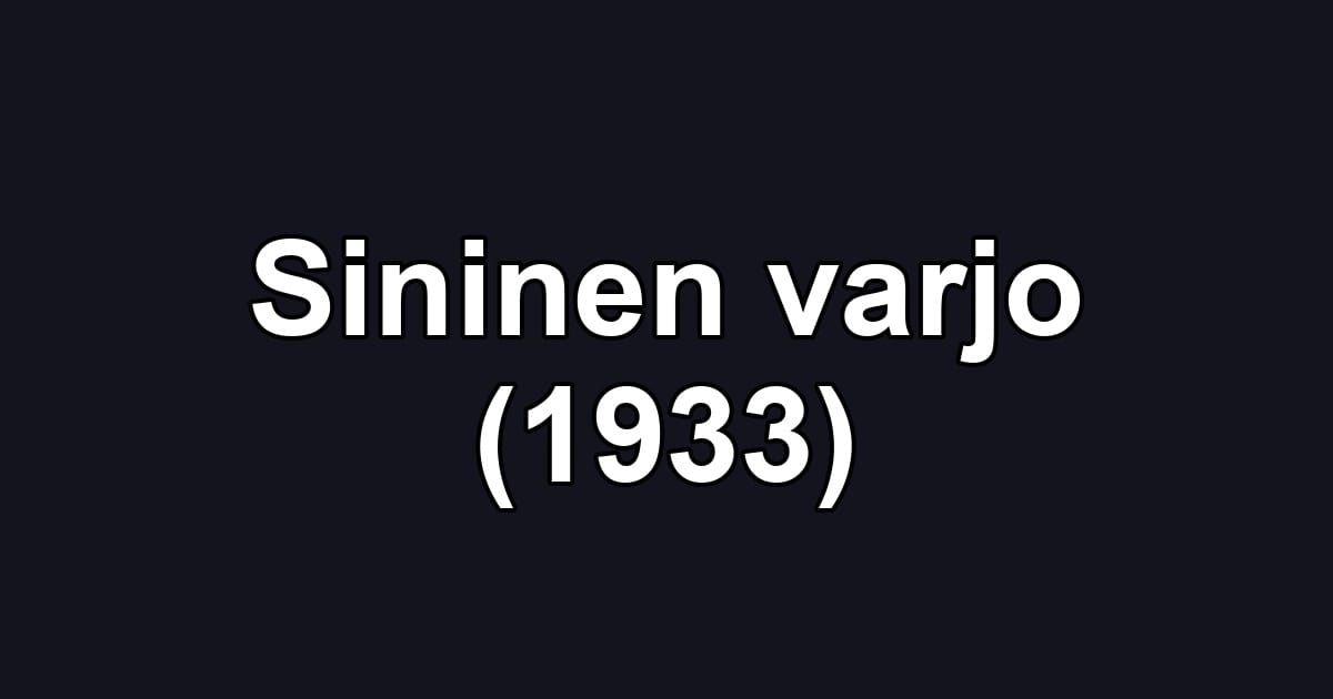 Sininen varjo (1933)