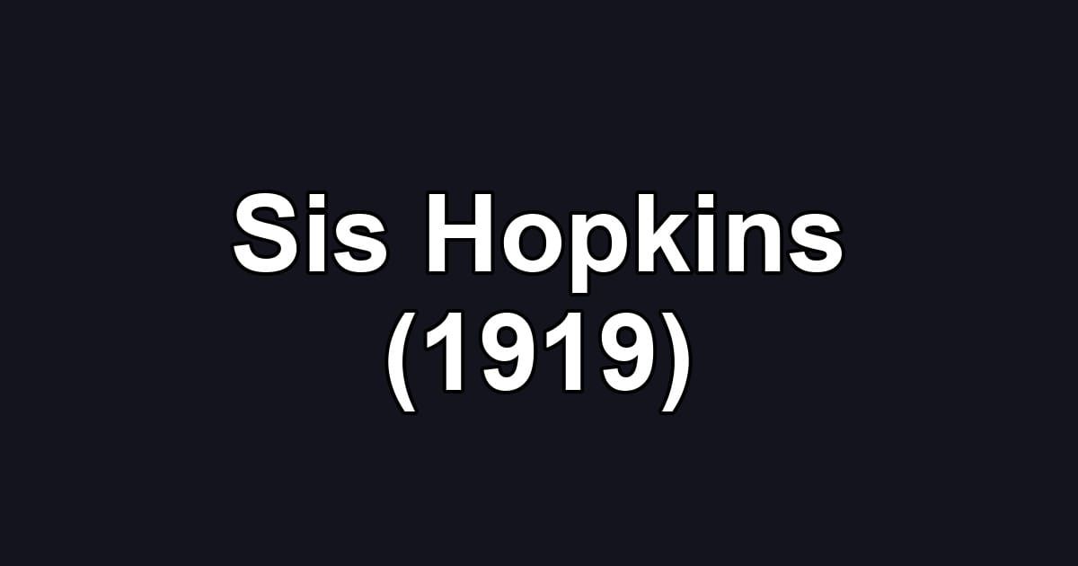 Sis Hopkins (1919)