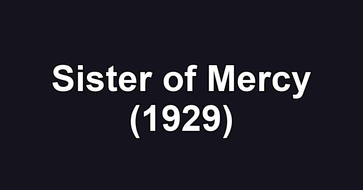 Sister of Mercy (1929)