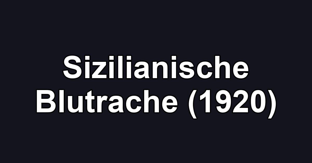 Sizilianische Blutrache (1920)