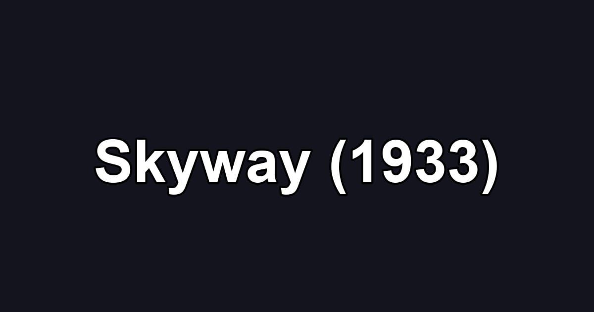 Skyway (1933)