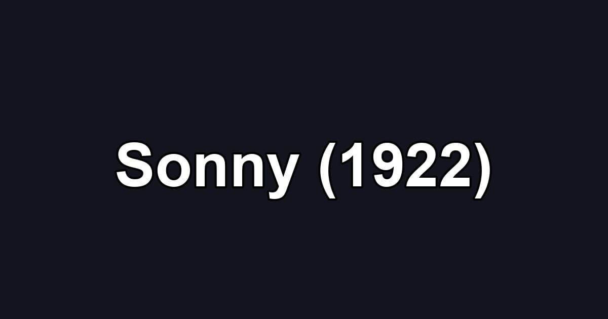 Sonny (1922)