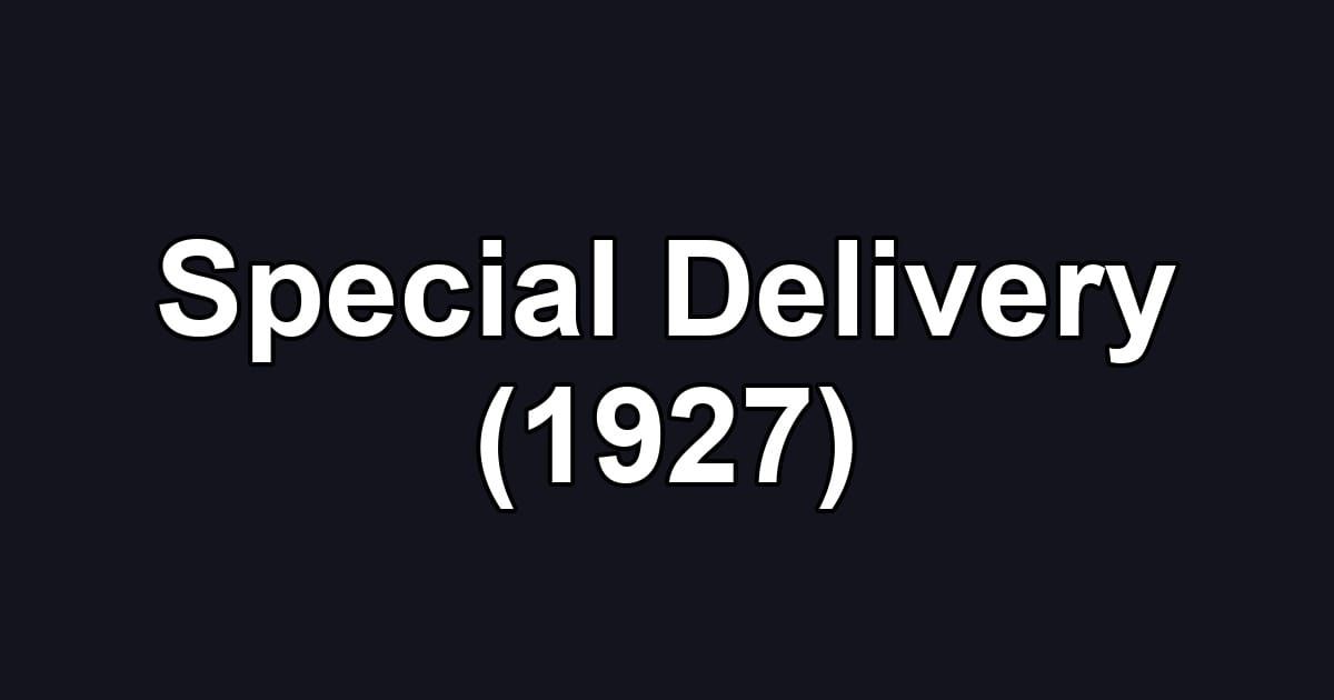 Special Delivery (1927)