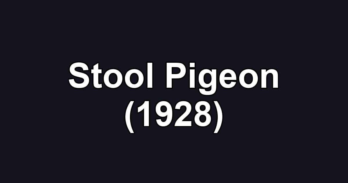 Stool Pigeon (1928)