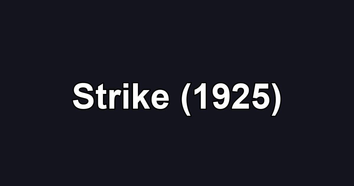 Strike (1925)