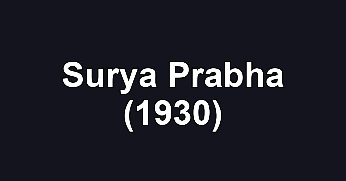 Surya Prabha (1930)
