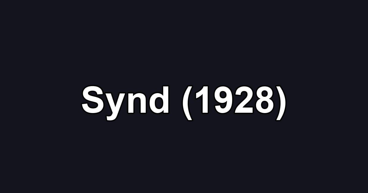 Synd (1928)