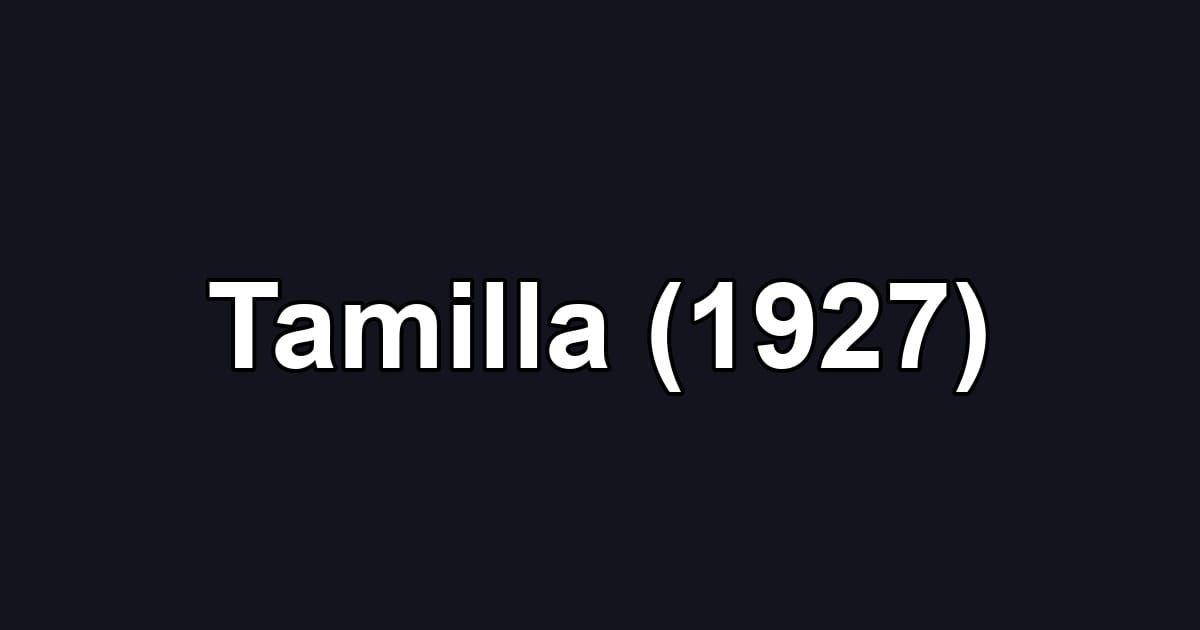 Tamilla (1927)