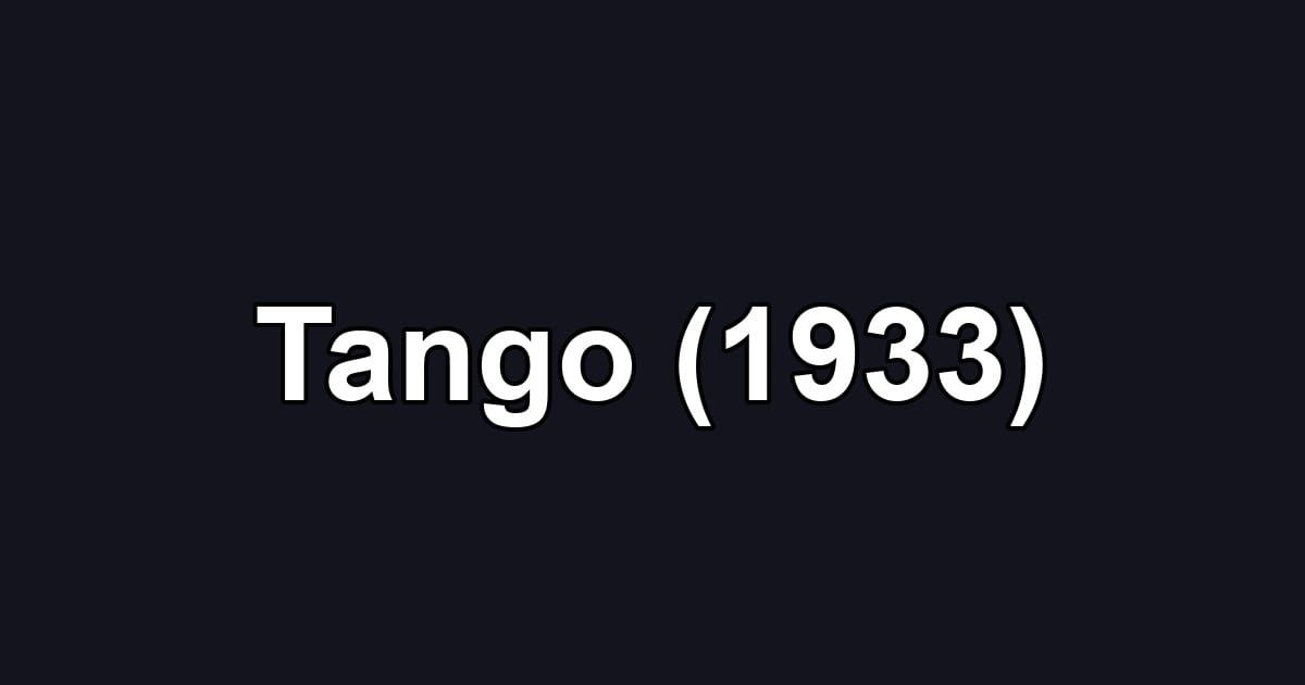 Tango (1933)