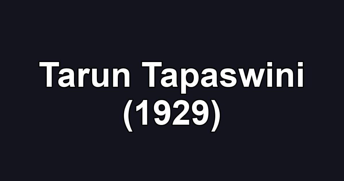 Tarun Tapaswini (1929)