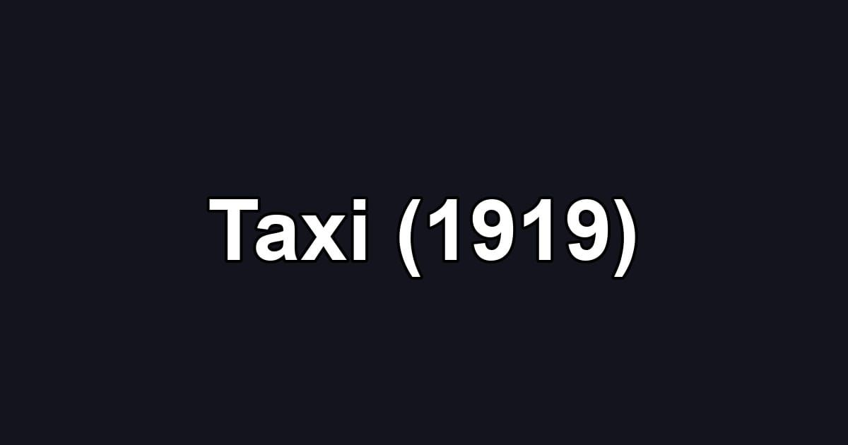 Taxi (1919)