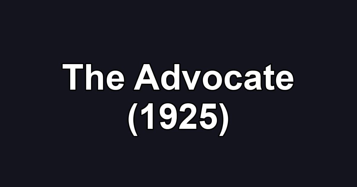 The Advocate (1925)