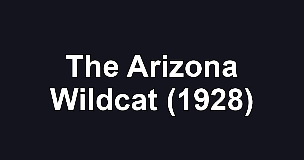 The Arizona Wildcat (1928)