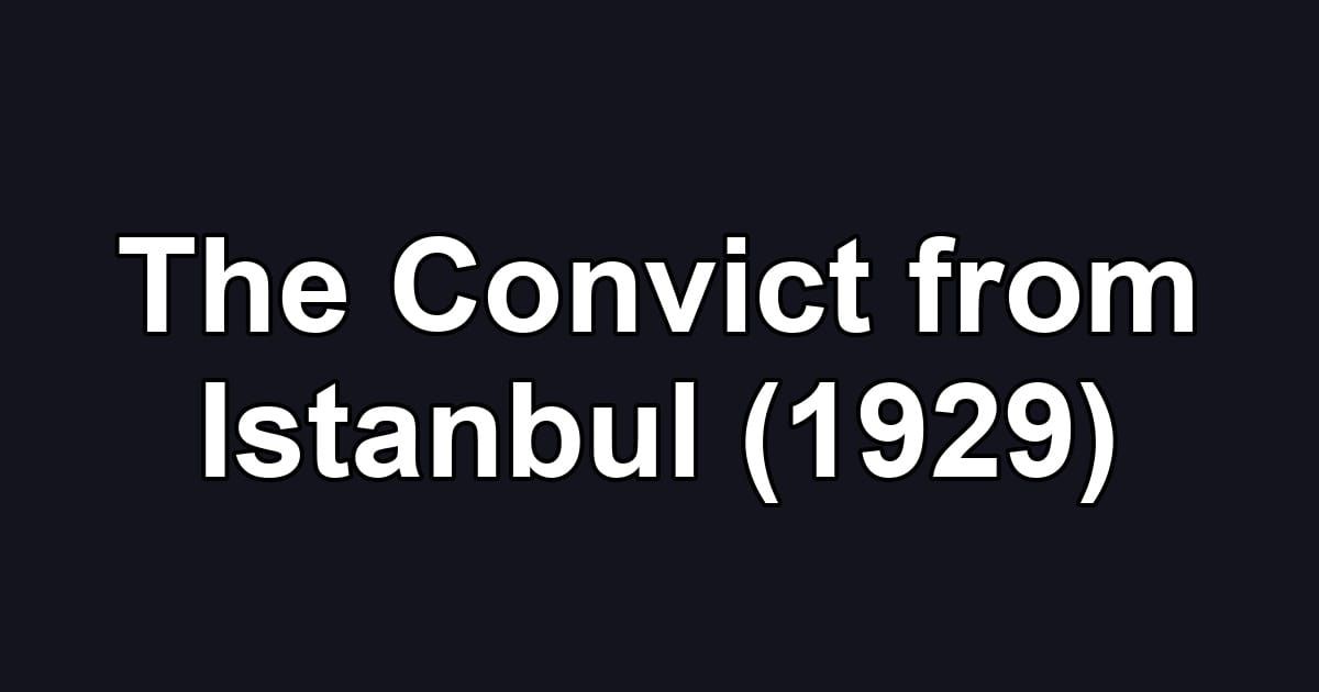 The Convict from Istanbul (1929)
