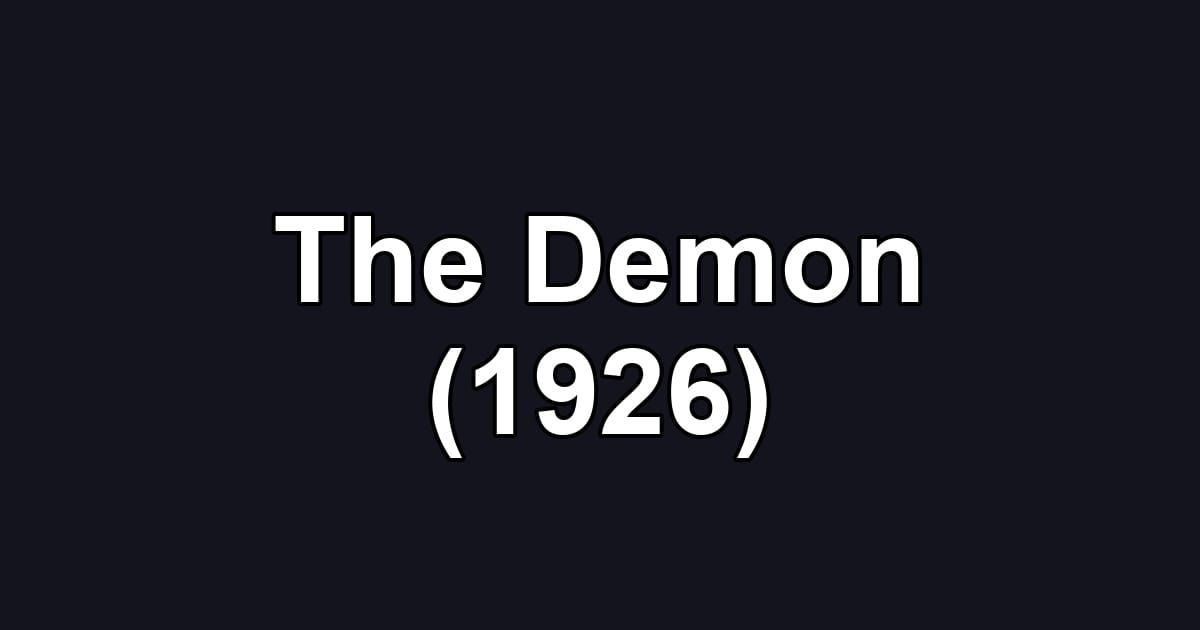The Demon (1926)