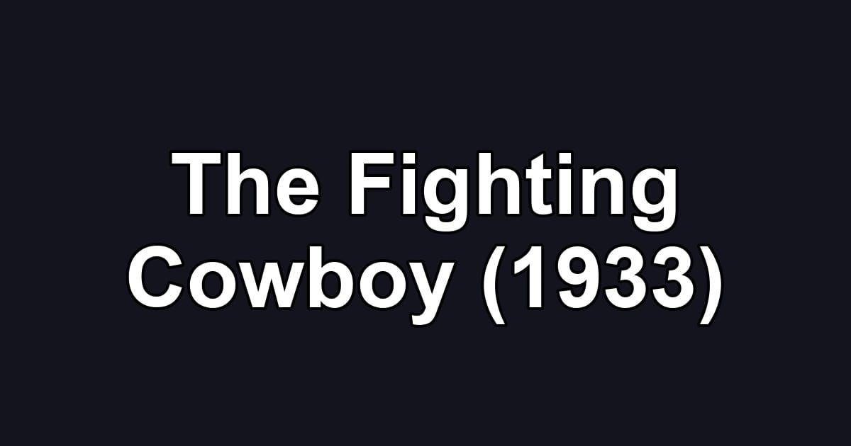 The Fighting Cowboy (1933)