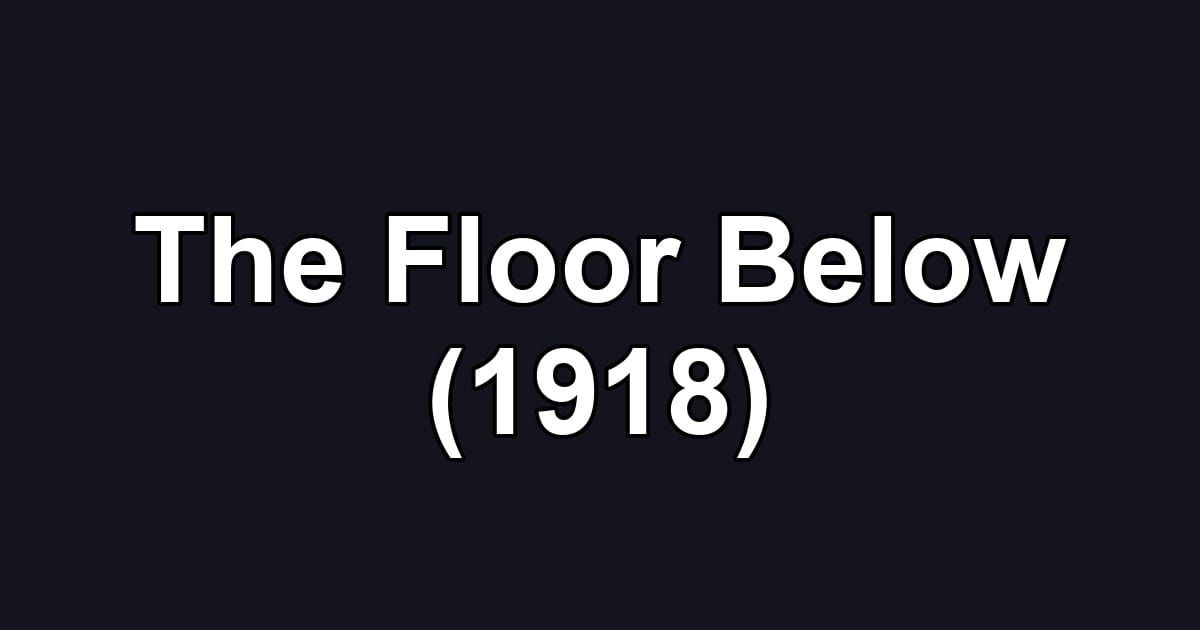 The Floor Below (1918)