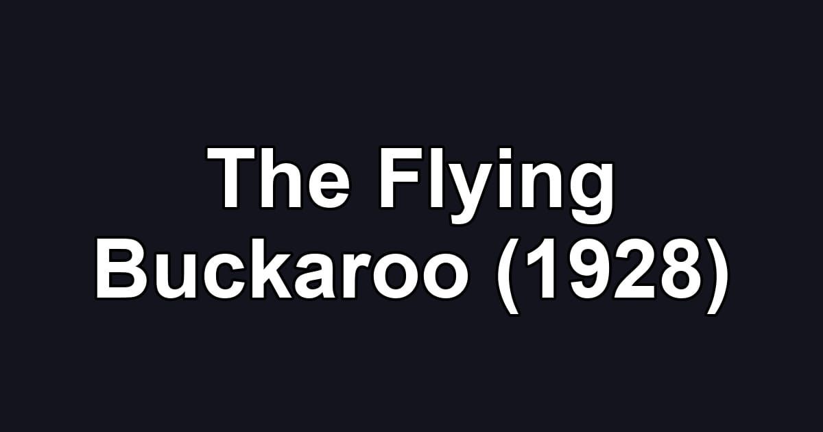 The Flying Buckaroo (1928)