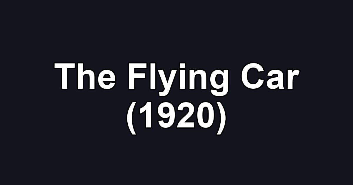 The Flying Car (1920)