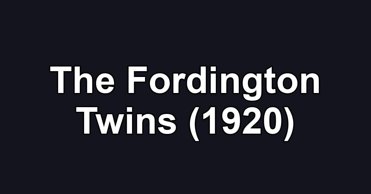 The Fordington Twins (1920)