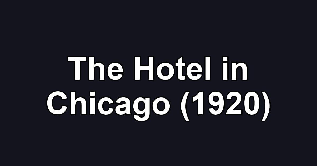 The Hotel in Chicago (1920)