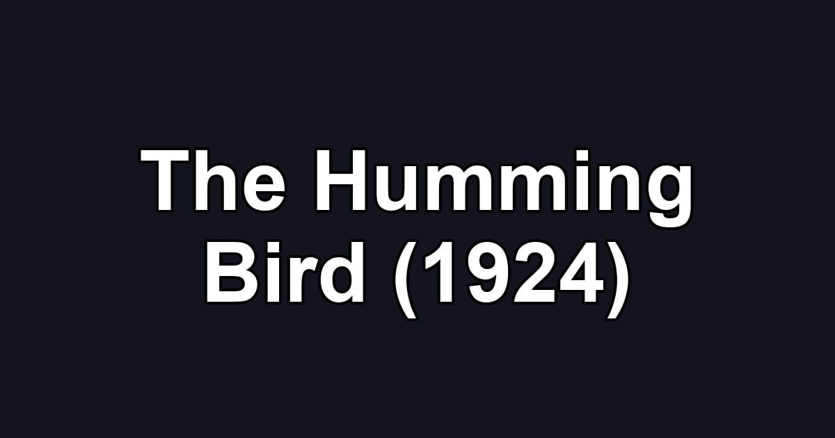 The Humming Bird (1924)