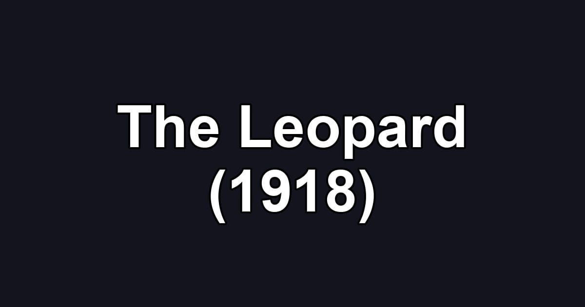 The Leopard (1918)
