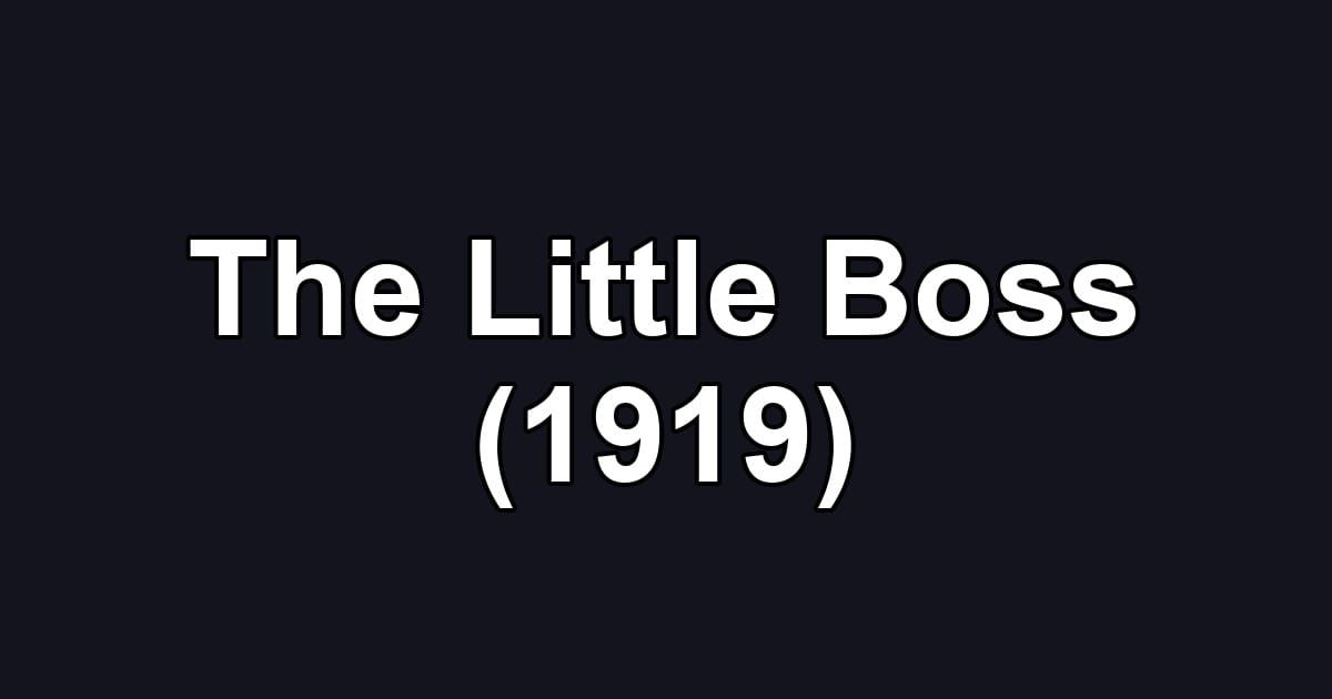 The Little Boss (1919)