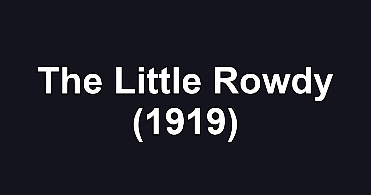 The Little Rowdy (1919)