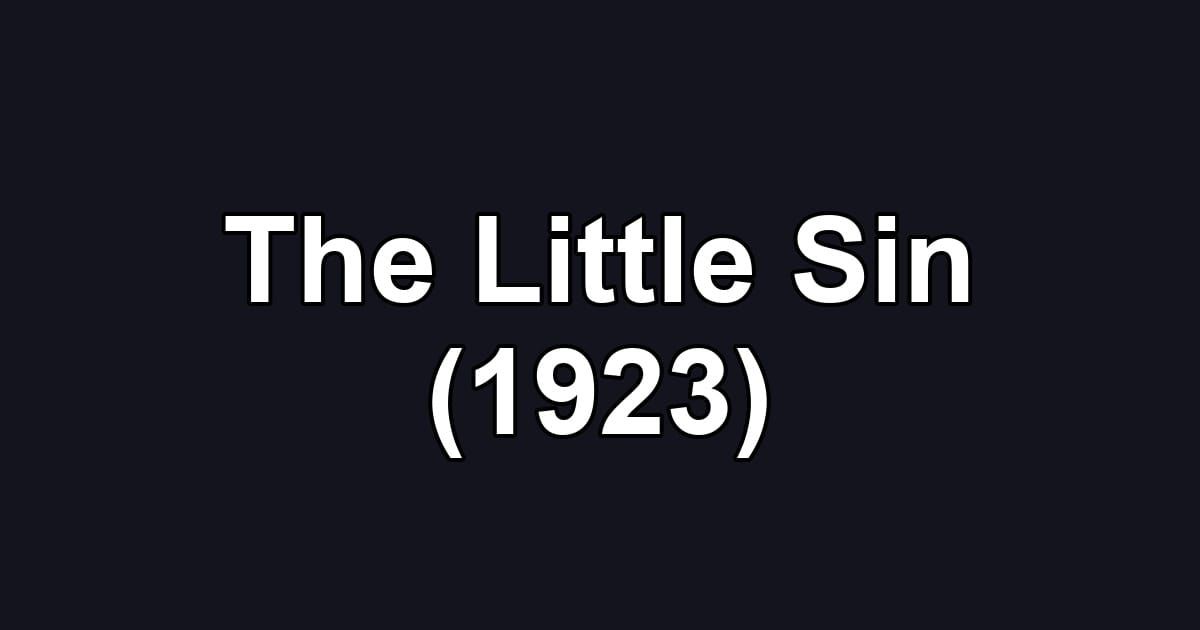 The Little Sin (1923)