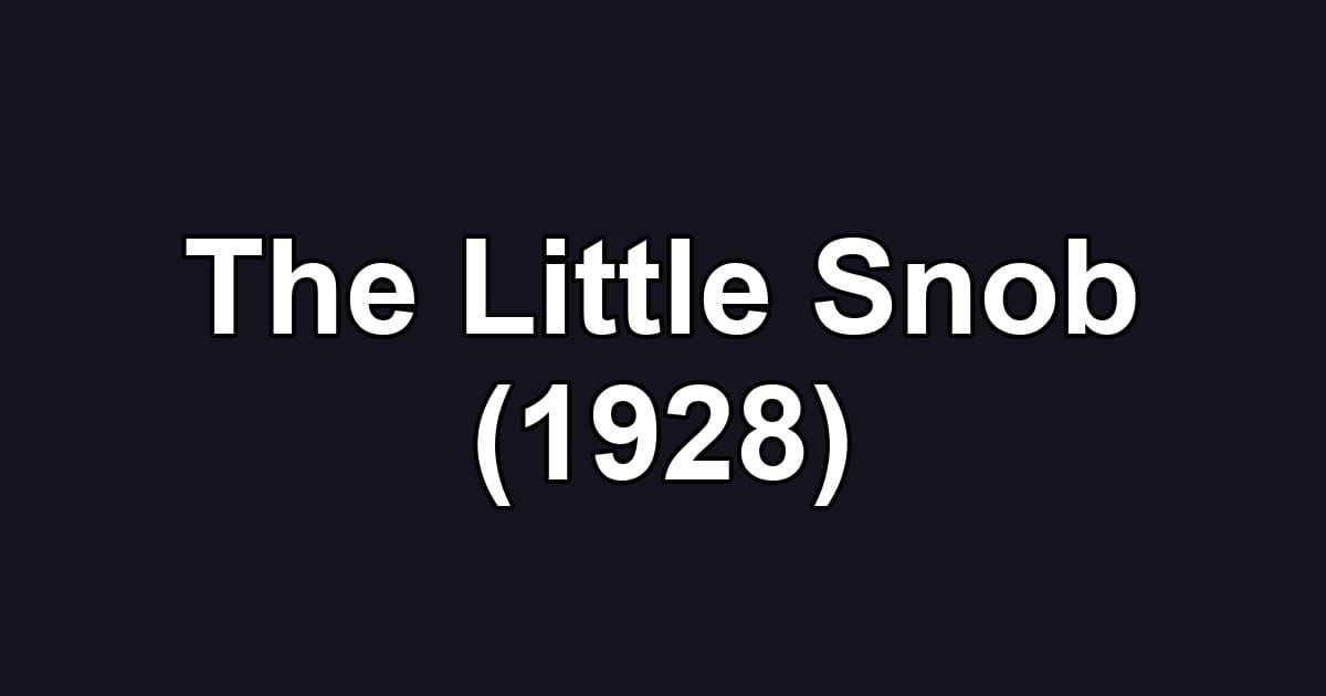 The Little Snob (1928)