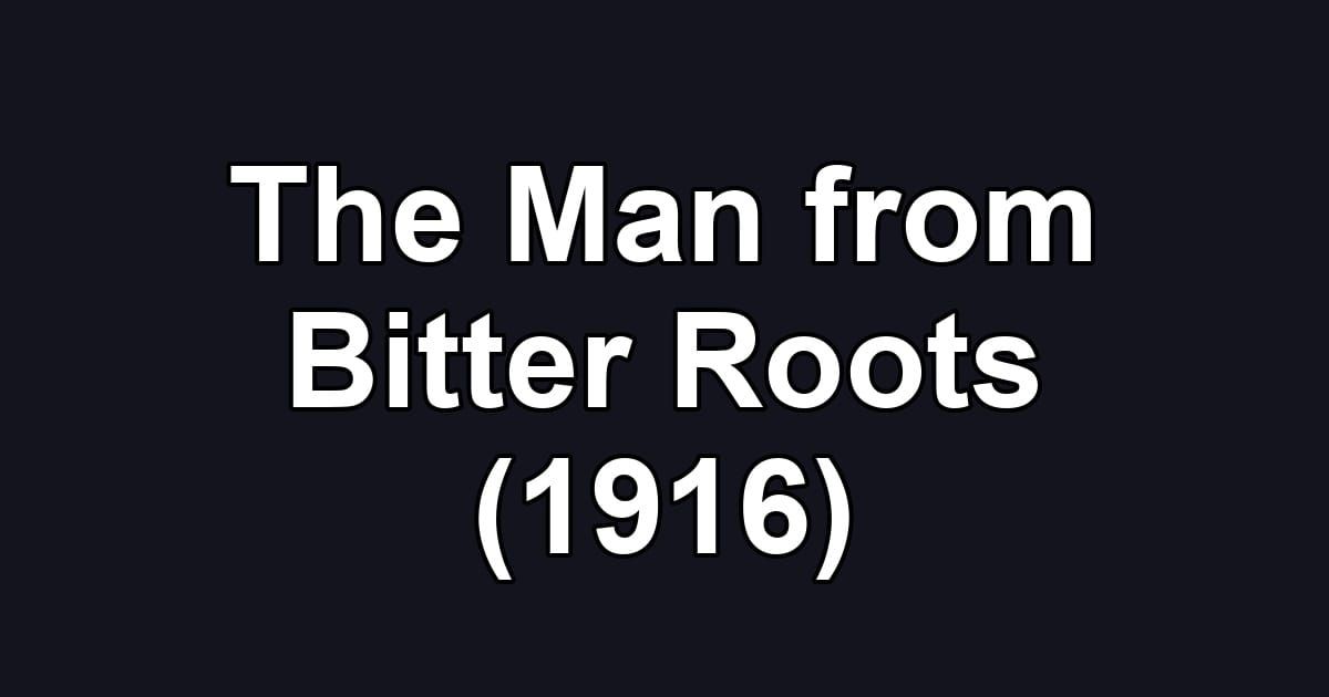 The Man from Bitter Roots (1916)